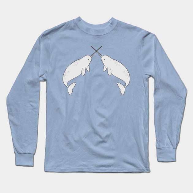 Narwhals Long Sleeve T-Shirt by natelledrawsstuff